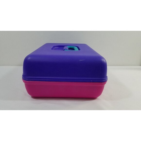 Caboodles Pink Purple Plastic Jewelry Makeup Storage Case w/ Tray 2762 Vtg 90s - Picture 5 of 10